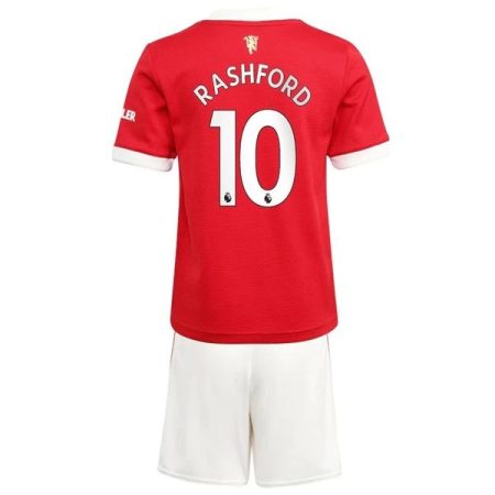 Camisola Manchester United Marcus Rashford 10 Criança Equipamento Principal 2021-22